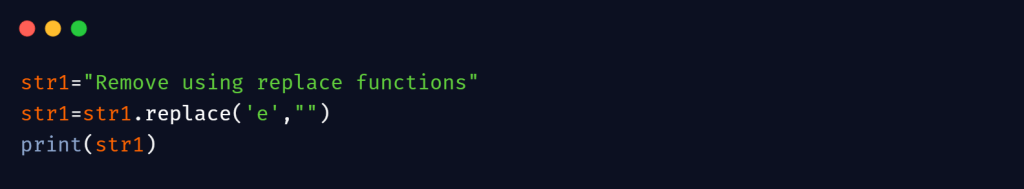 Remove characters from string in python
