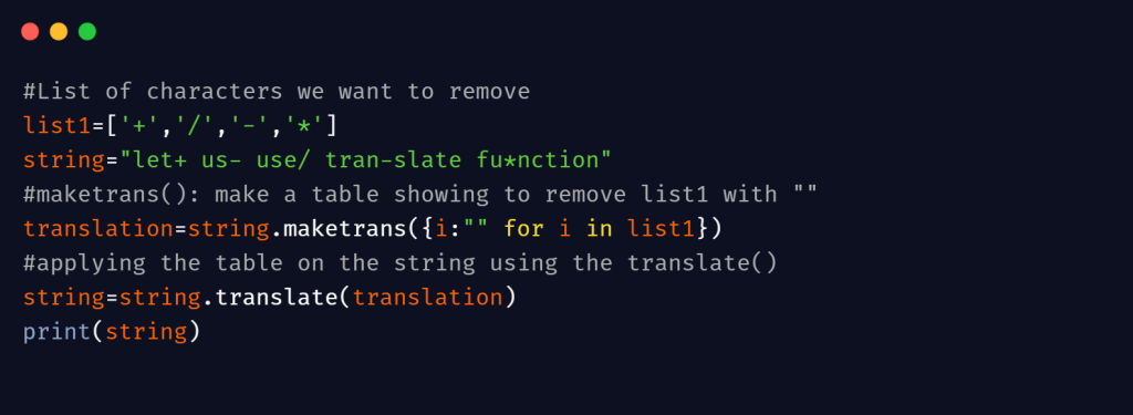 remove characters