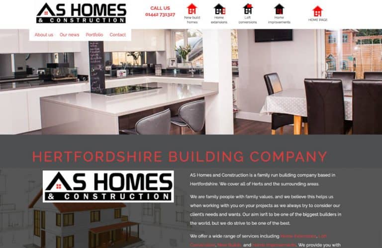 Web portfolio 6 Website for building company