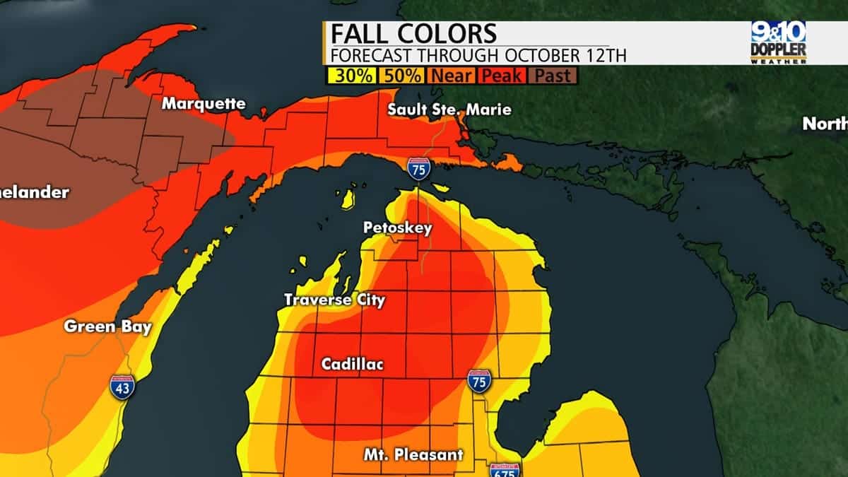 Michigan Peak Fall Colors 2022