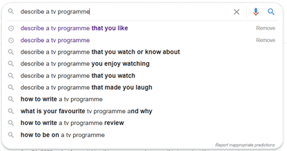 Describe A Tv Programme Ielts Speaking Trc Nghim Ting Anh