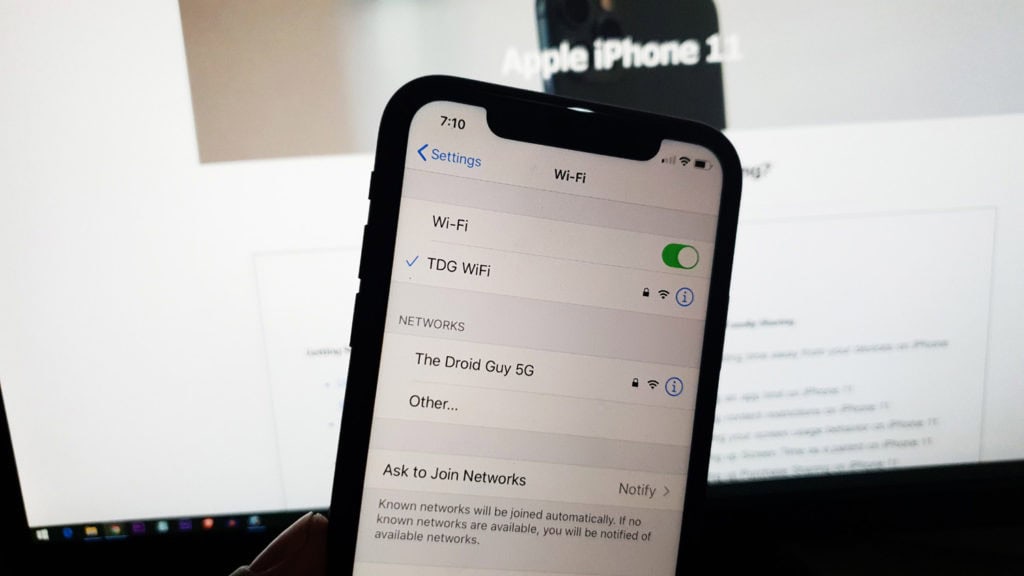 How to fix Apple iPhone 11 that has no Internet connection from WiFi