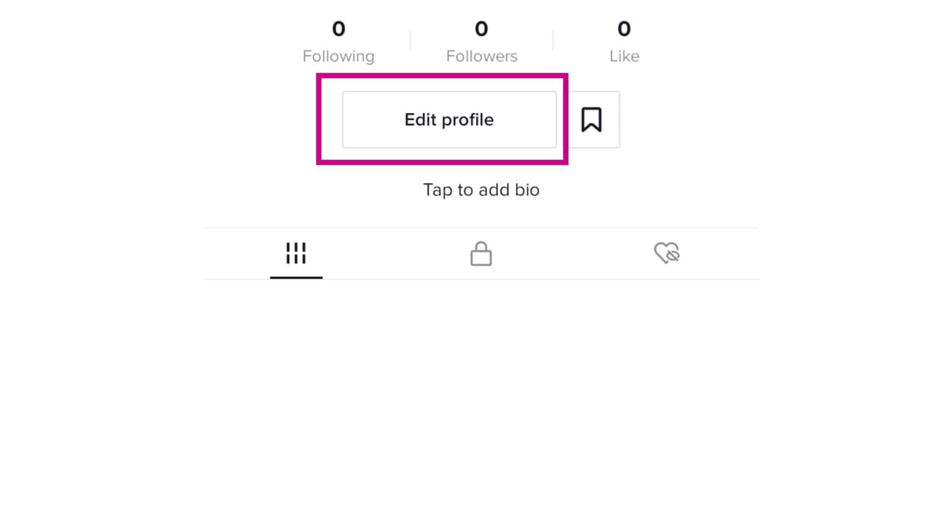 Tap on Editing profile