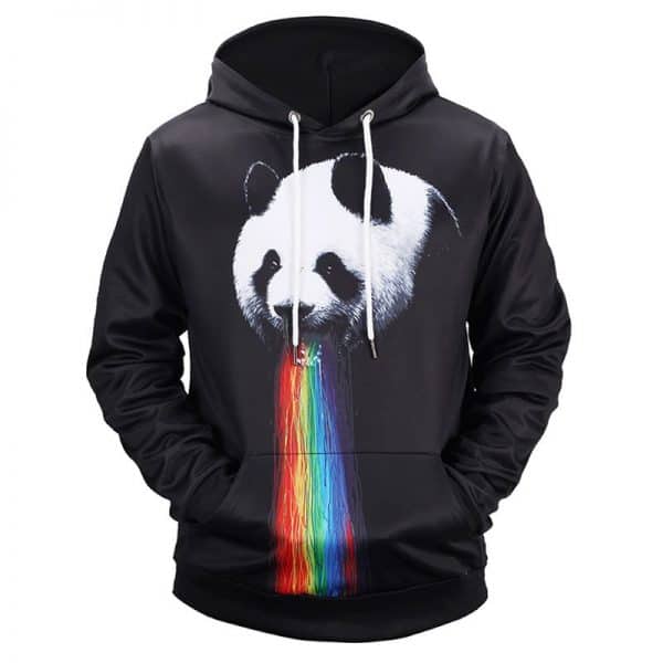 black and rainbow hoodie