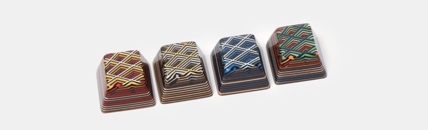 wood keycap,lozenge valleys