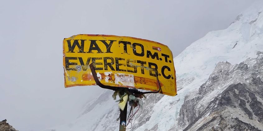 The Everest Base Camp sign