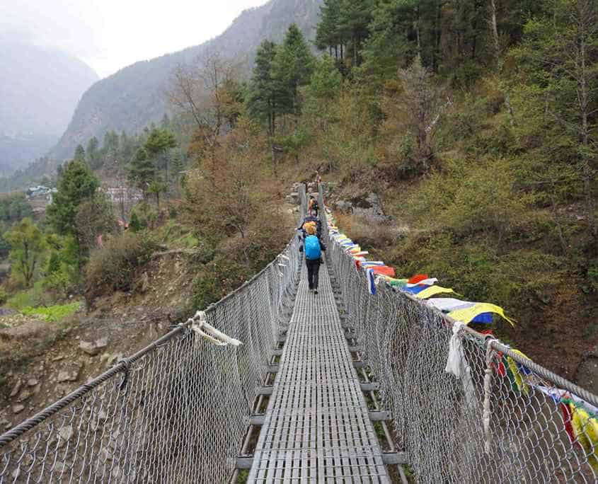 There are many swing bridges on the way to Everest Base Camp