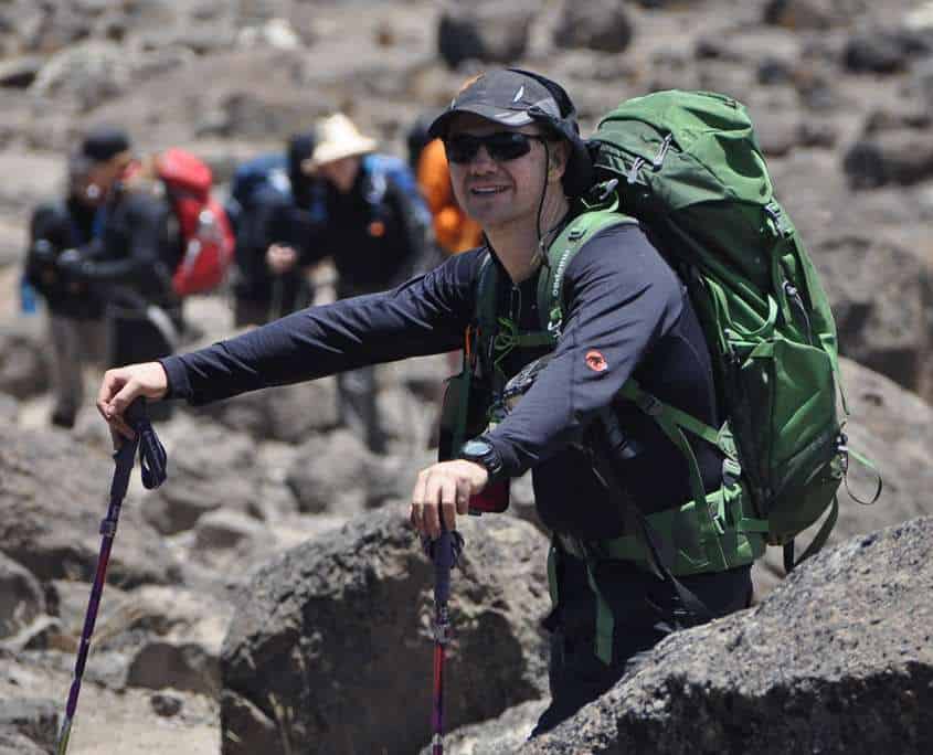 Darren Wise leading a team to the summit on Mt Kilimanjaro