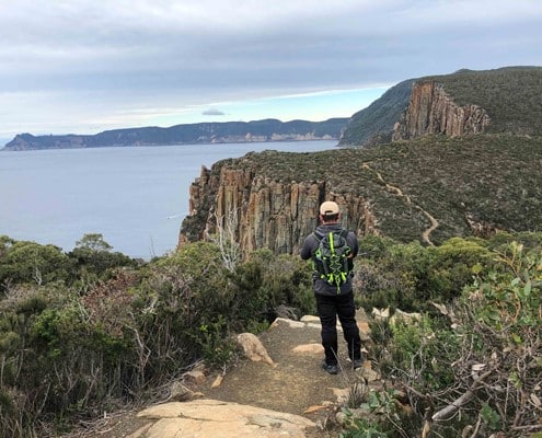 Looking out towards Cape Pillar on the Three Capes Track
