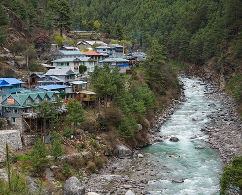 A beautiful mountain village on the way to Everest Base Camp