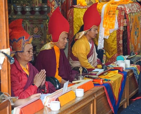 Prayer ceremony in Kathmandu before starting the Everest Base Camp adventure