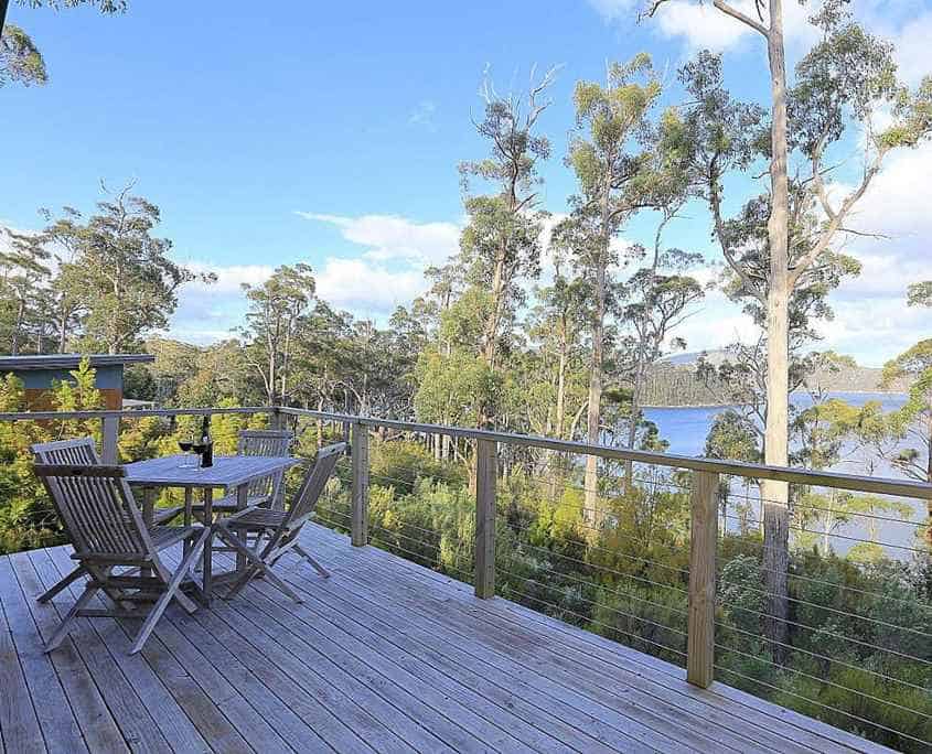 Stewarts Bay Lodge is where you stay on the Three Capes Track
