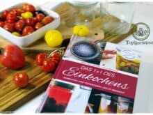 Gartenblog Topfgartenwelt Buchtipp Einkochen: Buchvorstellung Buchrezension 1x1 des Einkochens mit Rezept für einkochte Tomatensauce