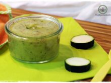 Zucchini-Kartoffel-Brei für Babys ab vier Monaten - Foodblog Topfgartenwelt