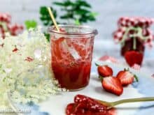 Sommerliche Erdbeer-Holunderblüten-Marmelade,| sommerliche Konfitüre - Foodblog Topfgartenwelt