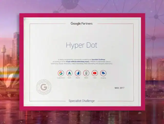 Google Partner badge for Hyperdot
