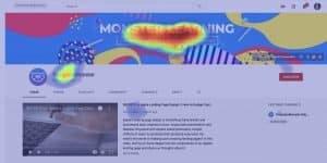 Attention Insight AI-generated attention heatmap of the Template Monster Youtube page