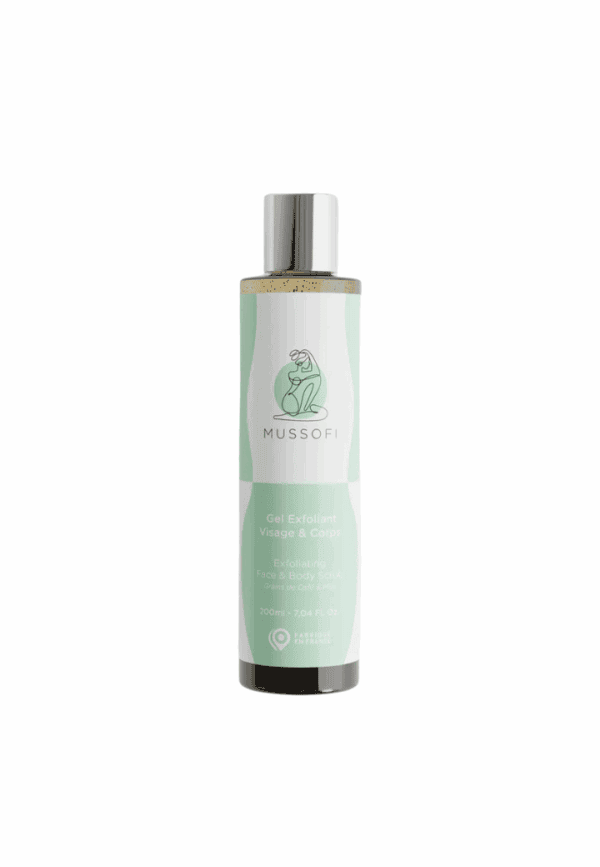 gel lavant exfoliant visage et corps mussofi
