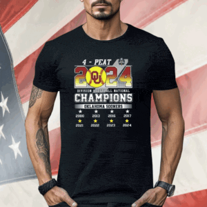 4-Peat 2024 Division I Softball National Champions Oklahoma Shirt