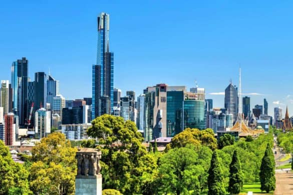 Blick auf Melbourne in Australien