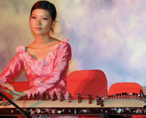 Woman playing Dan Tranh