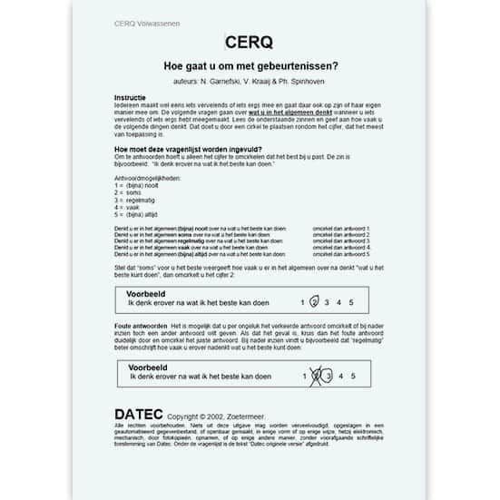 CERQ Volwassenen Vragenlijst