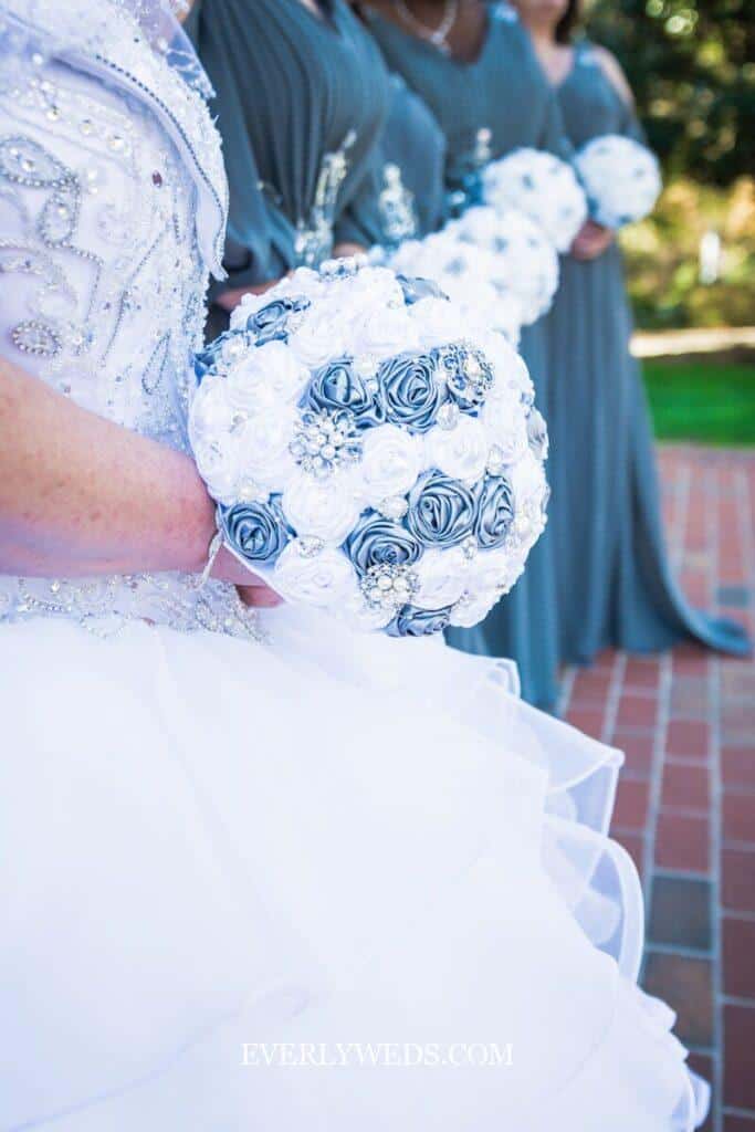 brooch bouquets by bridemaids
