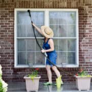 Why spend a fortune on a specialty cleaner for your outdoor windows? Here's an easy homemade outdoor window washer recipe you can make for a lot less!