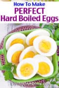 Here's an easy hard boiled eggs recipe to make the perfect hard boiled eggs that are super easy to peel! For years I tried every method known to man. Then I found out the secret\!
