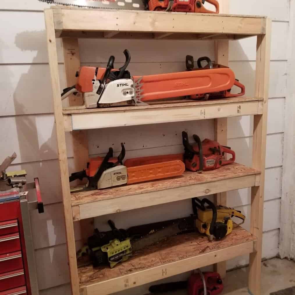 shelves for chainsaws