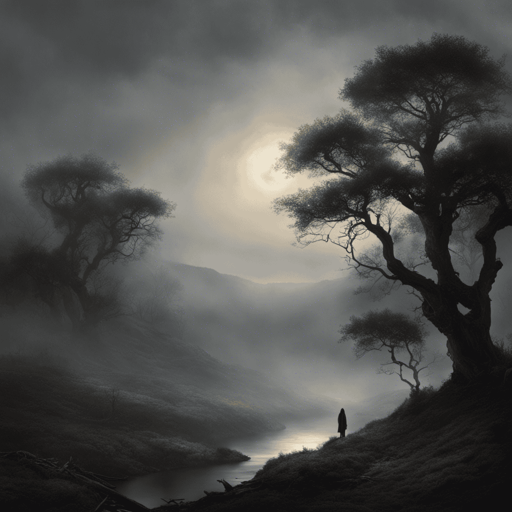 Limbo Vs. Purgatory: How Are They Different An image that contrasts Limbo and Purgatory by depicting a serene, ethereal landscape with a solitary figure caught between two realms—a realm of celestial light and another shrouded in mist and uncertainty