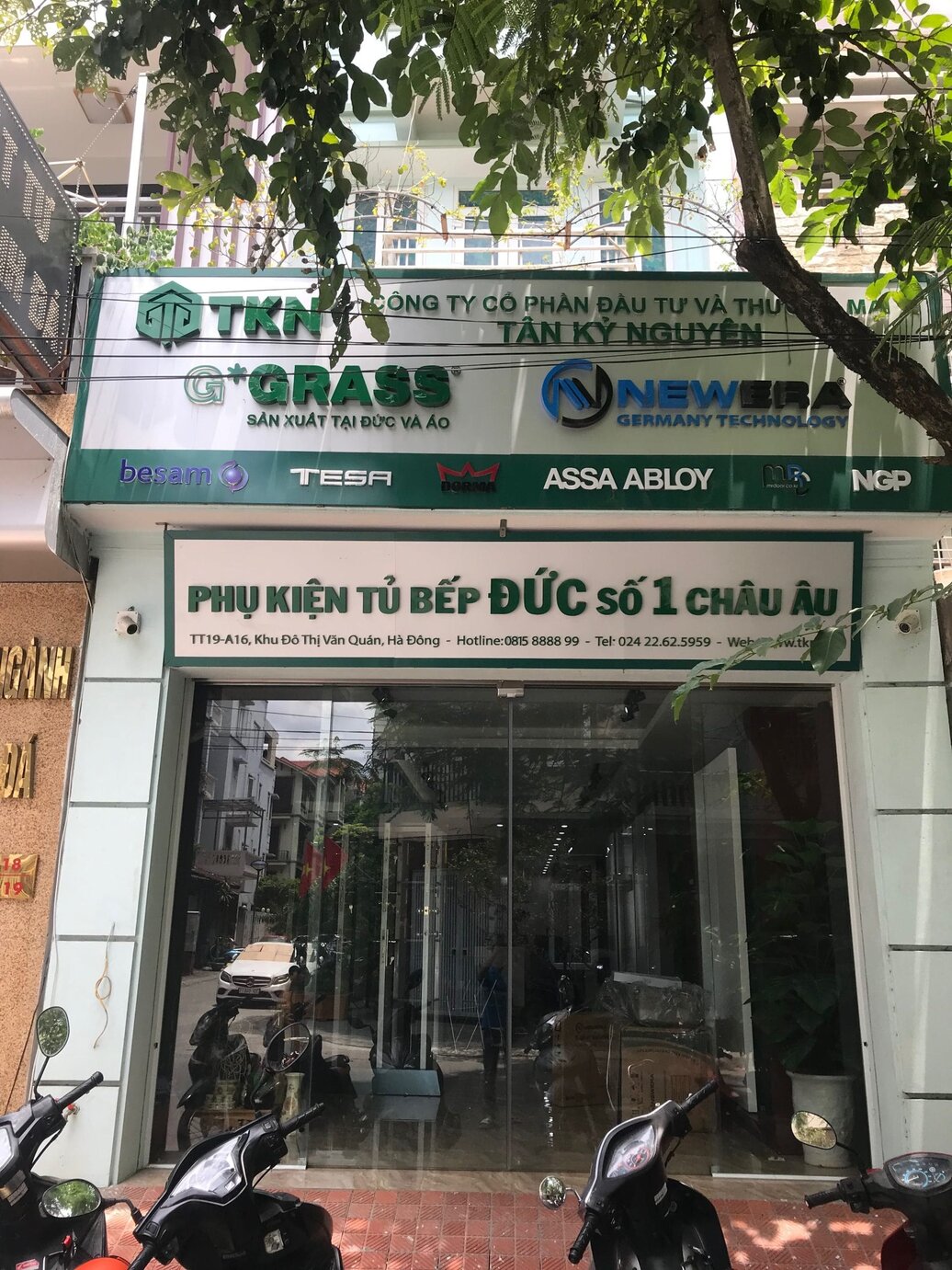 Trụ sở Công ty Tân Kỷ Nguyên (TKN) tại Văn Quán, Hà Đông, Hà Nội - nhà phân phối phụ kiện tủ bếp NewEra và Grass