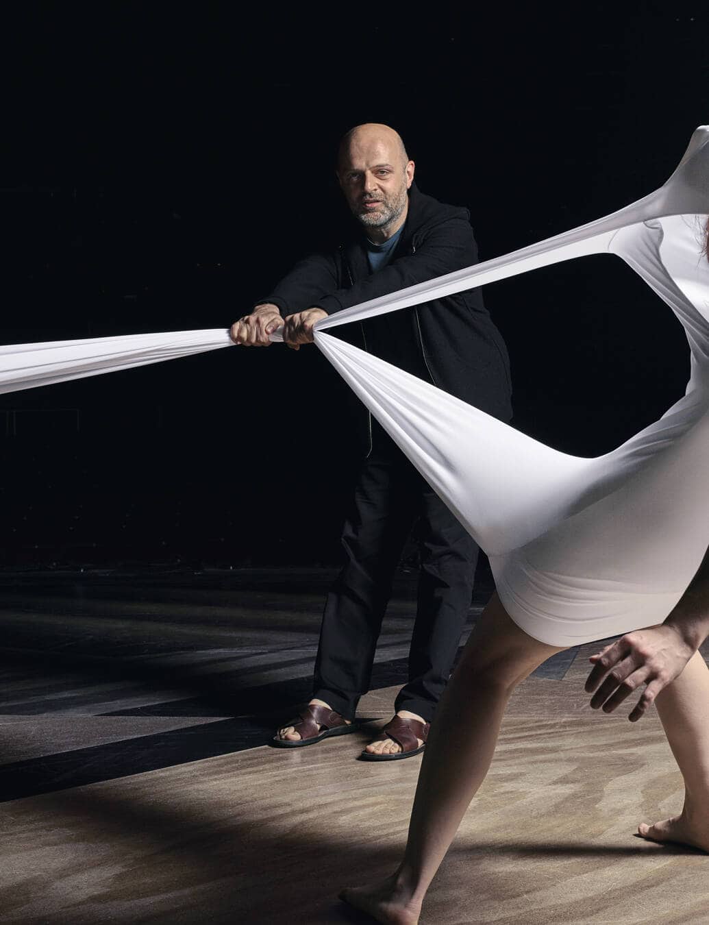 Hussein Chalayan フセイン・チャラヤン　ハーフパンツ Hussein Chalayan (フセインチャラヤン) デザインコート ベージュ サイズ:38
