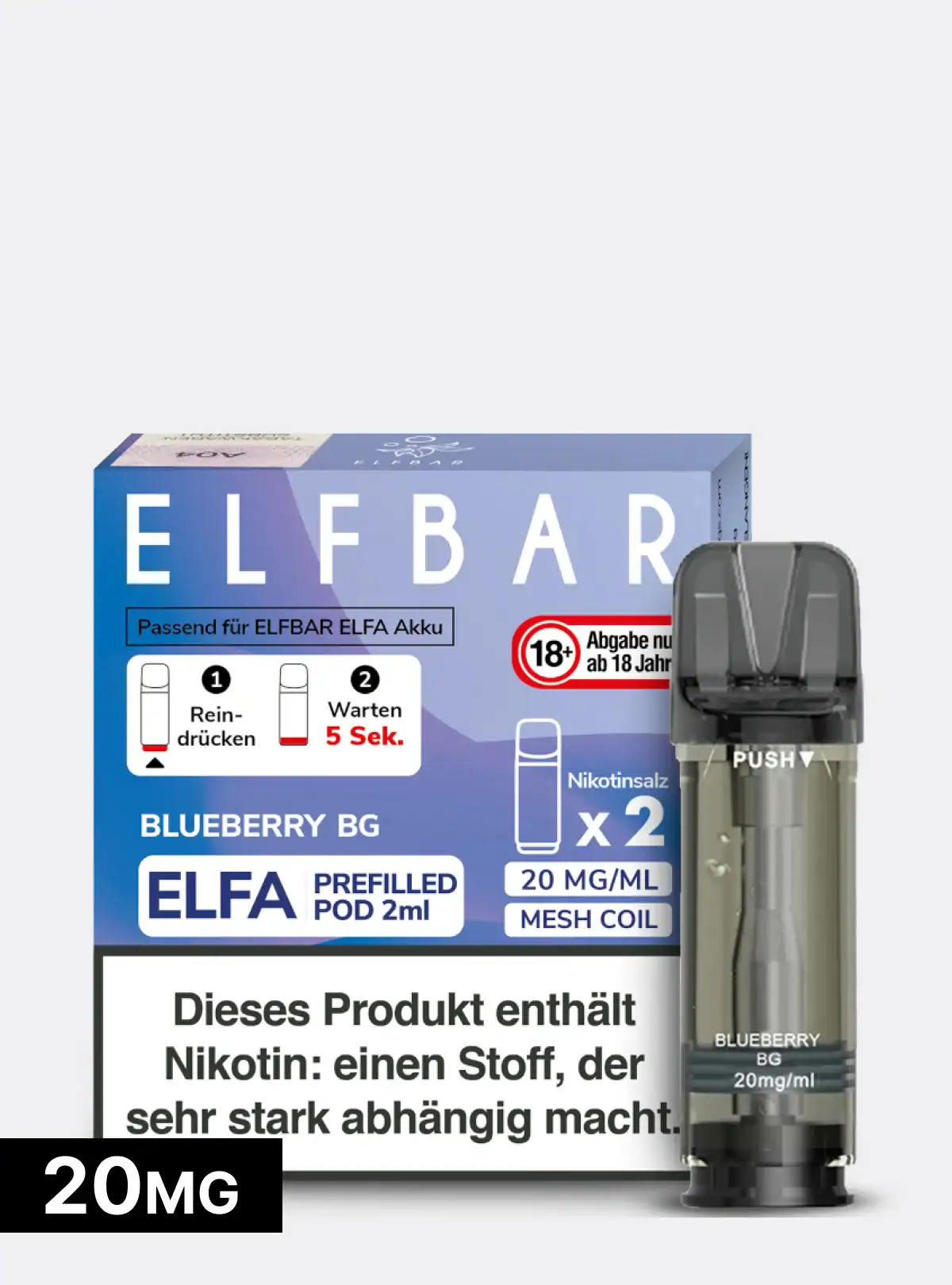 ELFBAR Pods Blueberry BG | Nur 6,99 € | Original & blitzschnell