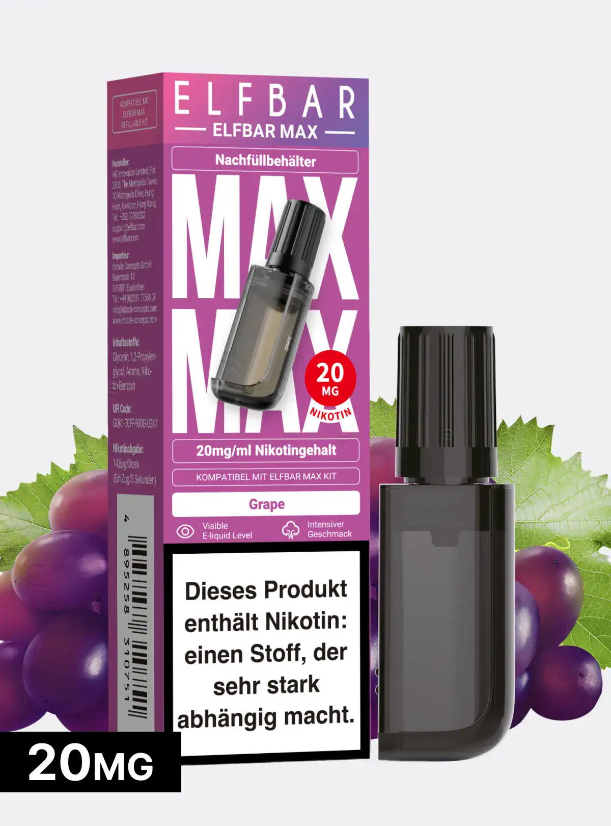 max elfbar pod Pods 20mg Nikotin Vape elfbar pro max Flavour:Rinbo Elfa Elf Bar Pod