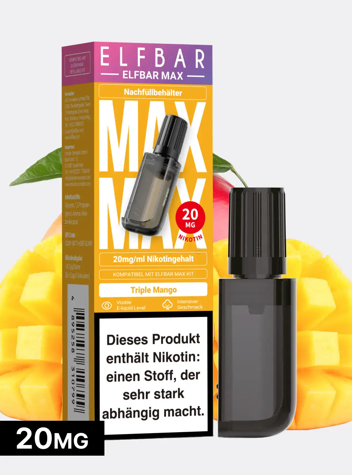 elfbar max nachfüllpods Pods 20mg Nikotin What's New Refillable pod Geschmack:Lemon Lime Elfbar Elfa Turbo Pro