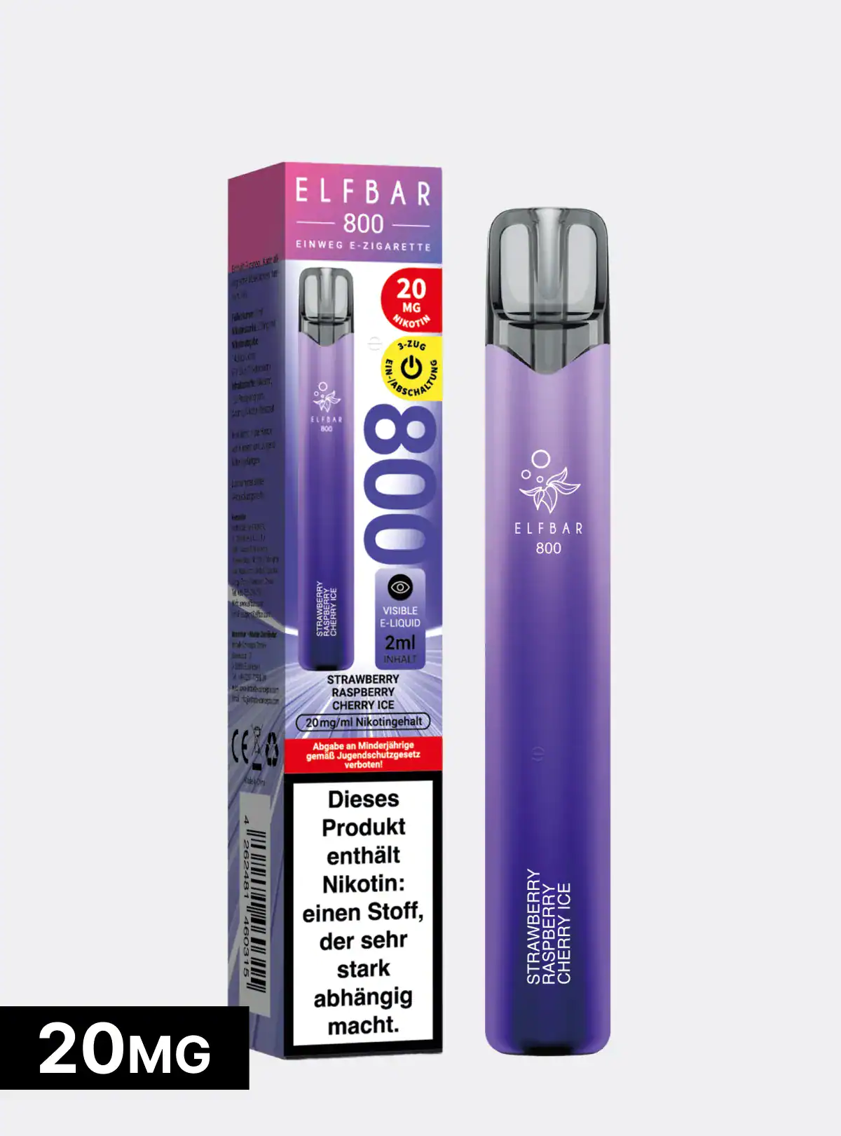 ELFBAR 800 20mg Nikotin | 800 Züge | ab 5,49€ | elfbarpods.de
