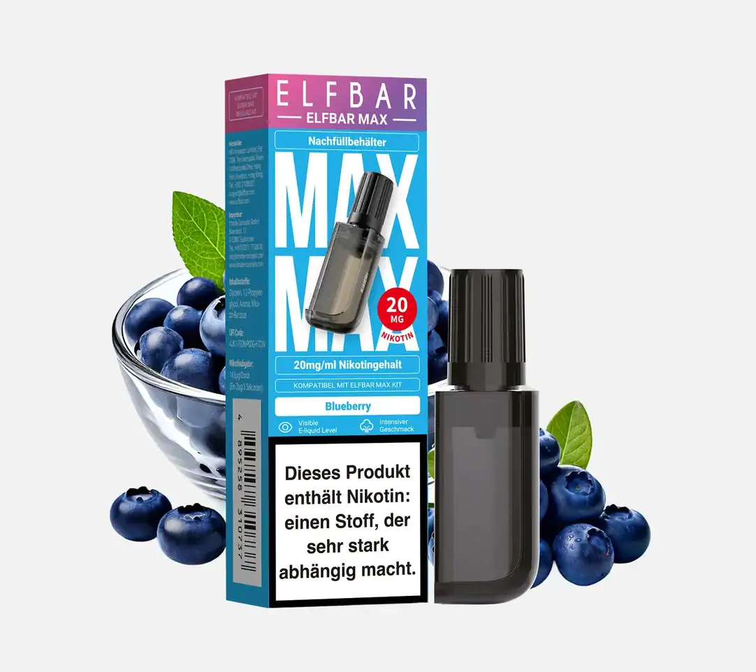 ELFBAR MAX Pods kaufen | 10ml Refill ab 7,99 € | Bis zu 6000 Züge