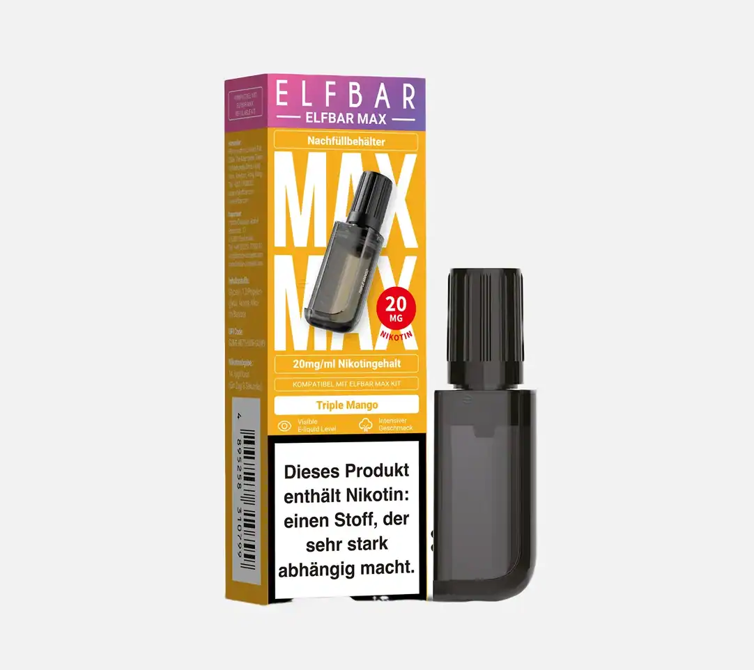 ELFBAR MAX Pods kaufen | 10ml Refill ab 7,99 € | Bis zu 6000 Züge