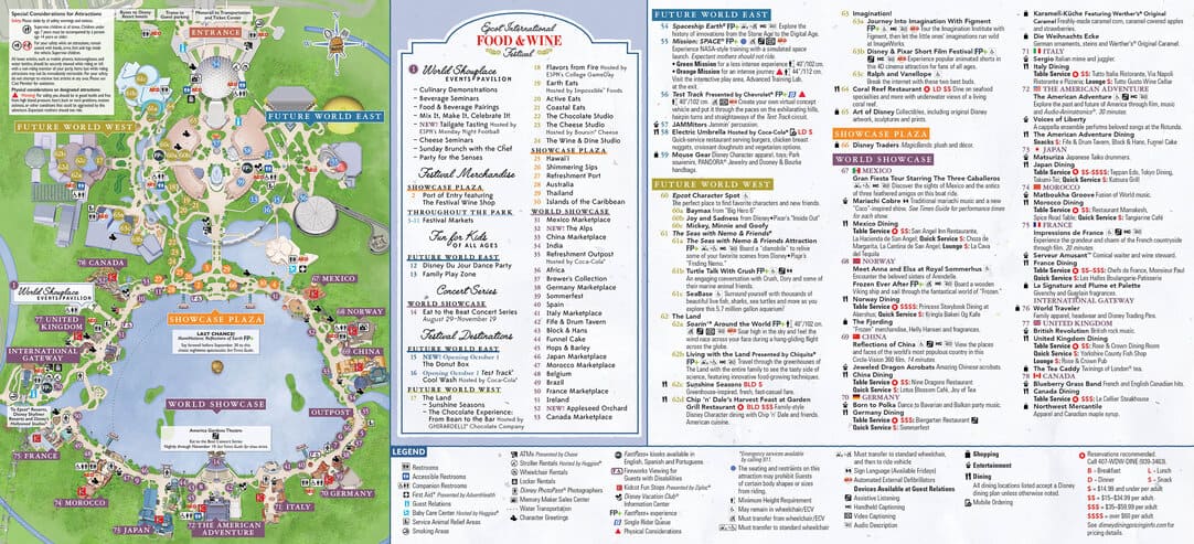 Updated Epcot Guide Map Showcases Future Projects Space PHOTOS 2017