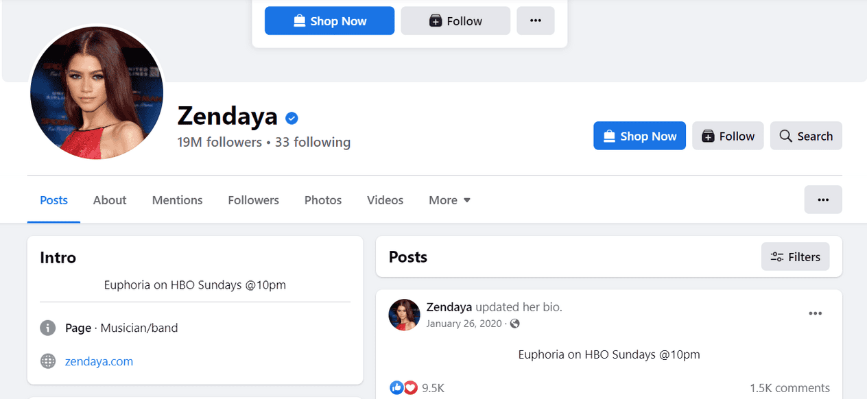 zendaya FB