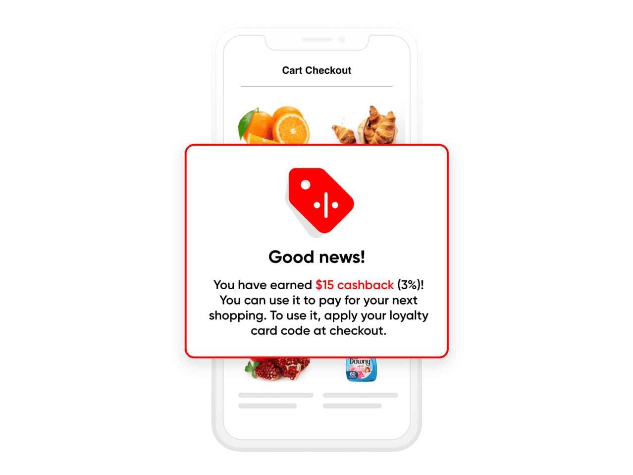 Cashback reward program diagram
