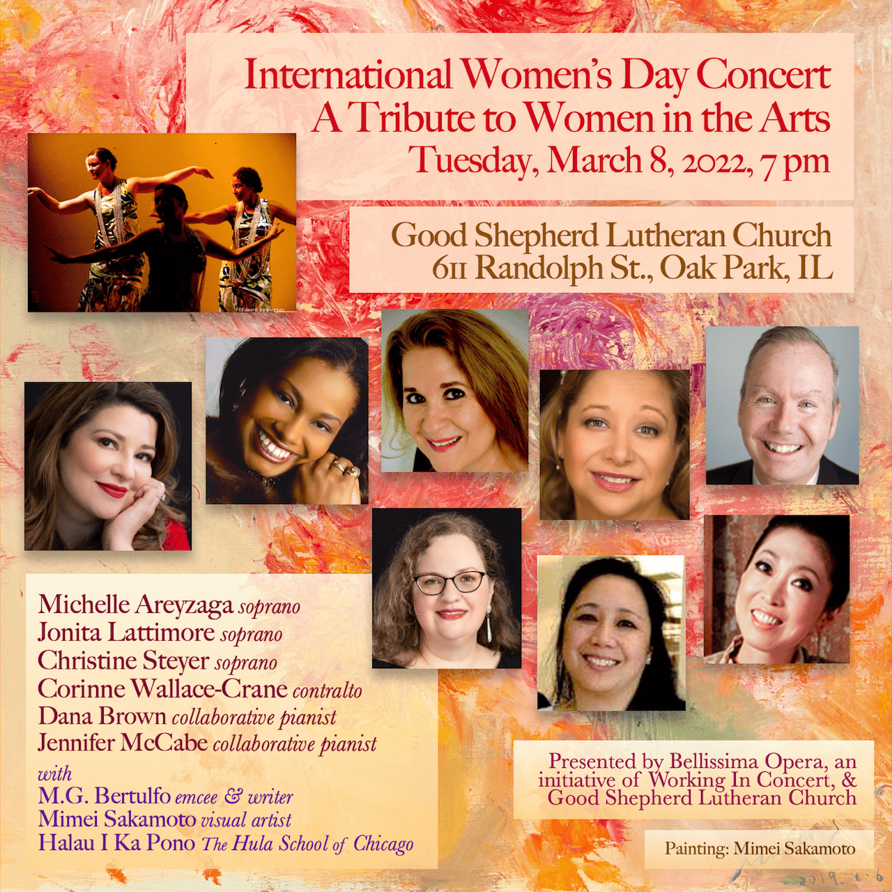 International Womens Day Concert: A Tribute to Women in the Arts, Tuesday, March 8, 2022, 7pm