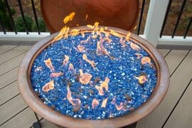 fireplace glass rocks