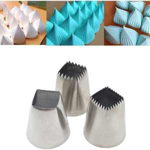 3pc Square Piping Tips Set