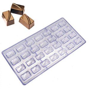 Textured Rectangle PC Chocolate Mould