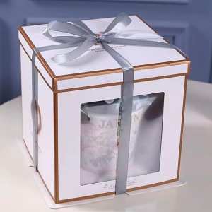 Premium Cake Box White 10inx10inx12in