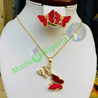 Butterfly Necklace + Earrings