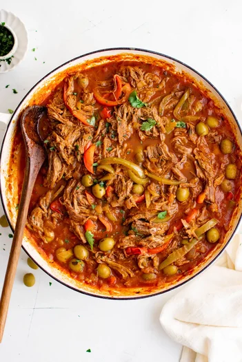 Ropa Vieja, Cuban dish.