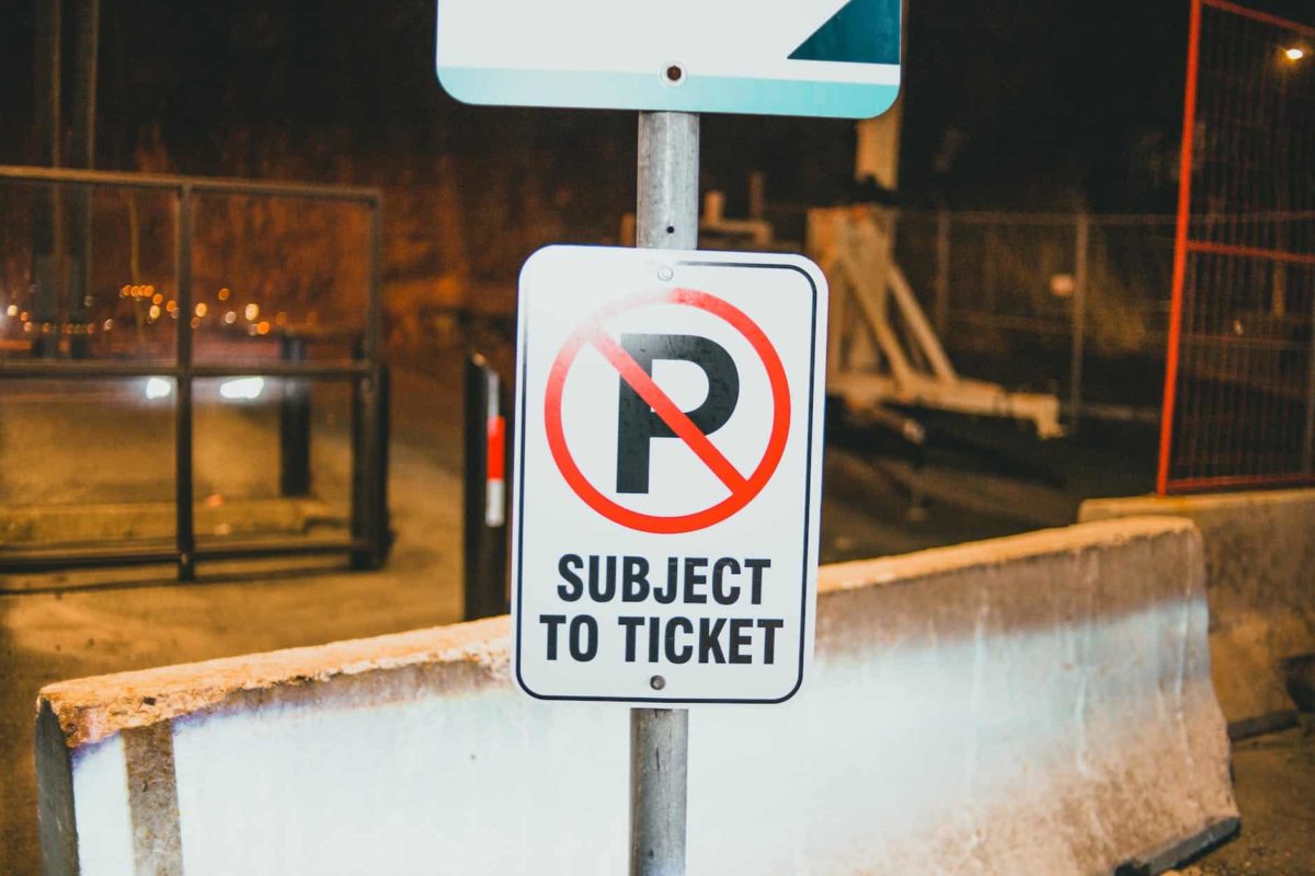 restricting road sign near border